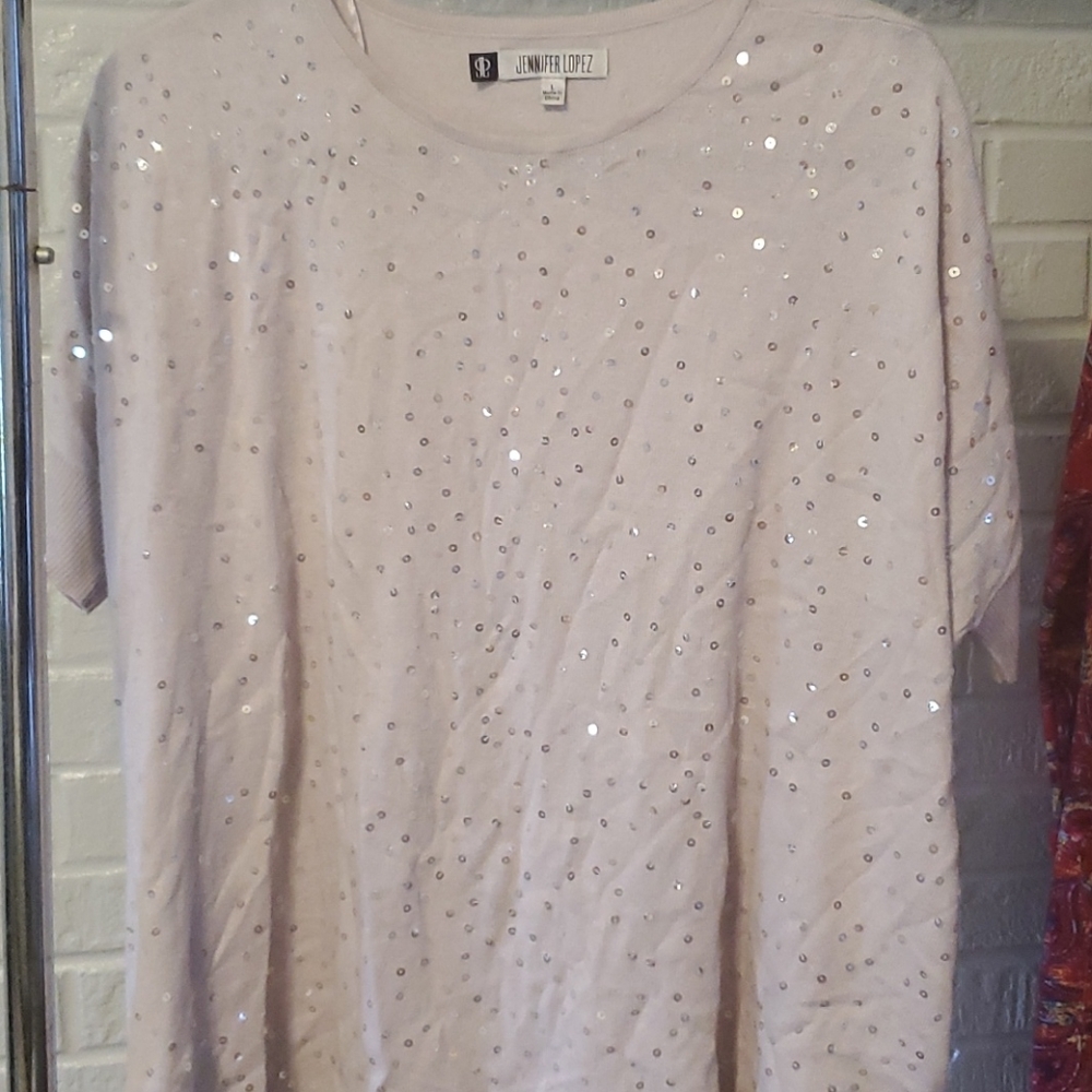 L Sequin sweater